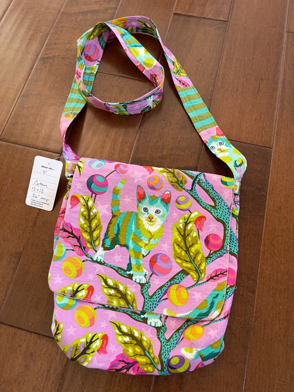 DISCO KITTY | Crossbody Bag | Handmade | Tula Pink